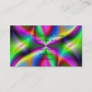 Colourful Metallic Fractal Lustre Business Card