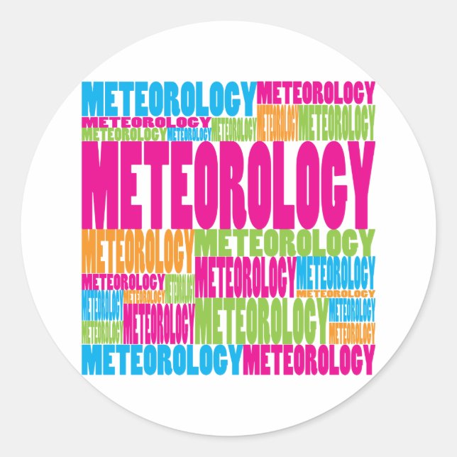Colourful Meteorology Classic Round Sticker (Front)
