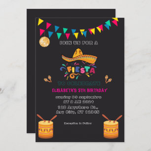 Colourful Mexican Fiesta Birthday  Invitation