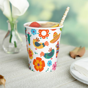 Colourful Mexican Fiesta Event Party Paper Cups