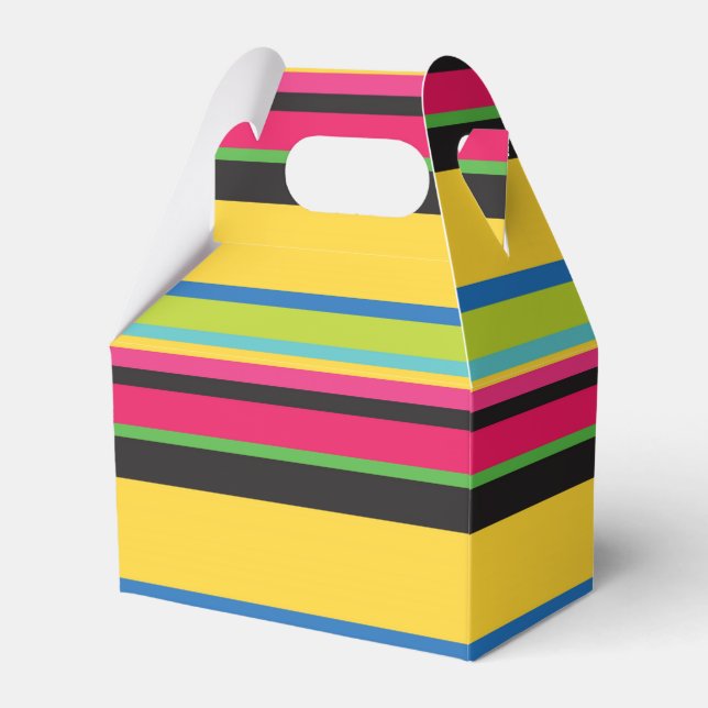 Colourful Mexican Fiesta Favor Box (Front Side)