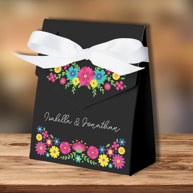 Colourful Mexican flowers Favor Box (Creator Uploaded)