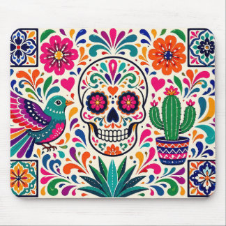 Colourful Mexican Folk Art Mouse Pad