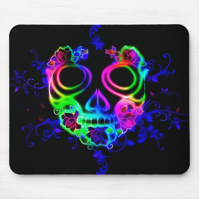 Colourful Mexican Halloween Mask Mousepad (Front)