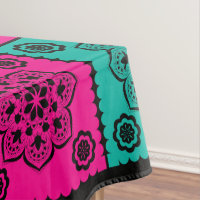 Colourful Mexican Papel Picado on Black