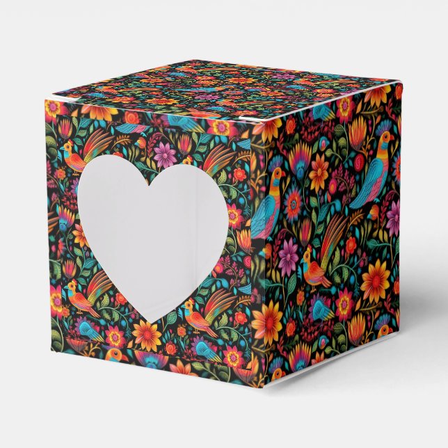 Colourful Mexican pattern Favor Box (Front Side)