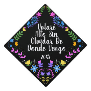Colourful Mexican Pattern Graduation Cap Topper