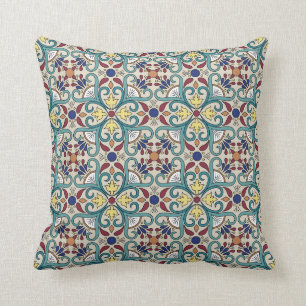 Colourful Mexican Pattern Throw Pillow