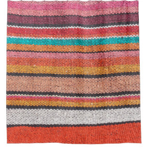 Colourful mexican, peruvian style rug surface clos