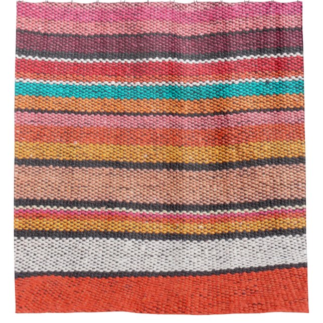 Colourful mexican, peruvian style rug surface clos (Front)