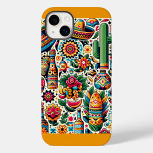Colourful Mexican Repetitve Pattern Design Case-Mate iPhone 14 Plus Case