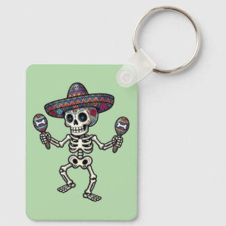 Colourful Mexican Skeleton Keychain
