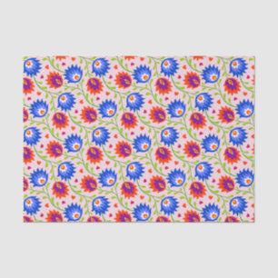 Colourful Mexican Style Floral Pattern Elegant Bol Tissue Paper