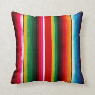colourful mexican style throw pillow