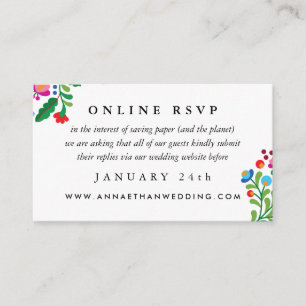 Colourful Mexican Wedding Online RSVP Card