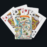 Colourful Michigan Map Playing Cards<br><div class="desc">Colourful vintage postcard map of Michigan repurposed!</div>