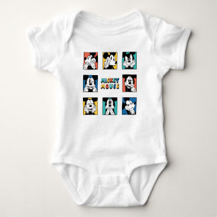 Colourful Mickey Mouse Grid Baby Bodysuit