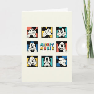 Colourful Mickey Mouse Grid Card