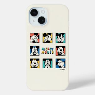 Colourful Mickey Mouse Grid iPhone 15 Case
