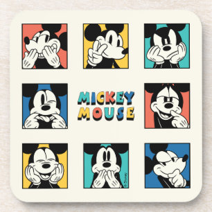 Colourful Mickey Mouse Grid Coaster