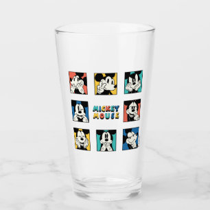 Colourful Mickey Mouse Grid Glass
