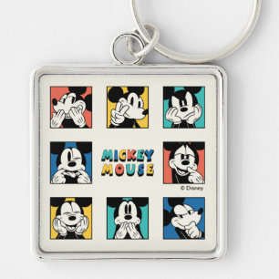 Colourful Mickey Mouse Grid Keychain