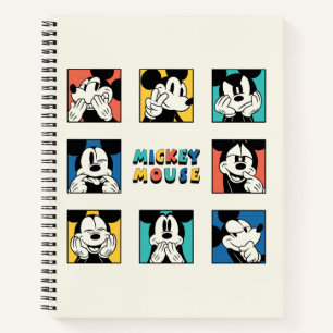 Colourful Mickey Mouse Grid Notebook