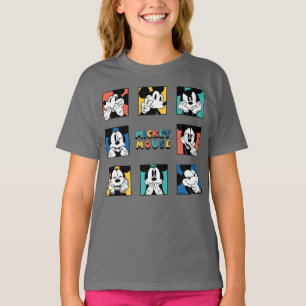 Colourful Mickey Mouse Grid T-Shirt