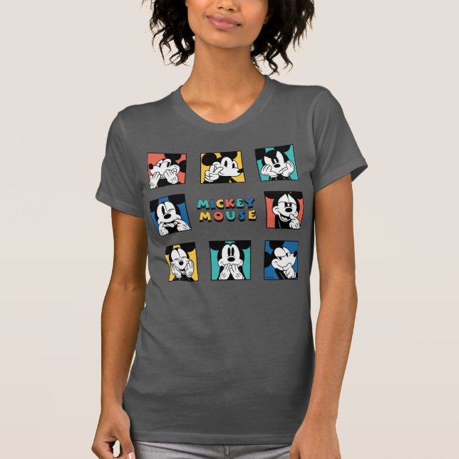 Colourful Mickey Mouse Grid T-Shirt (Front)