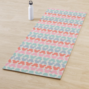 Colourful Mickey Mouse Logo Repeating Pattern Yoga Mat