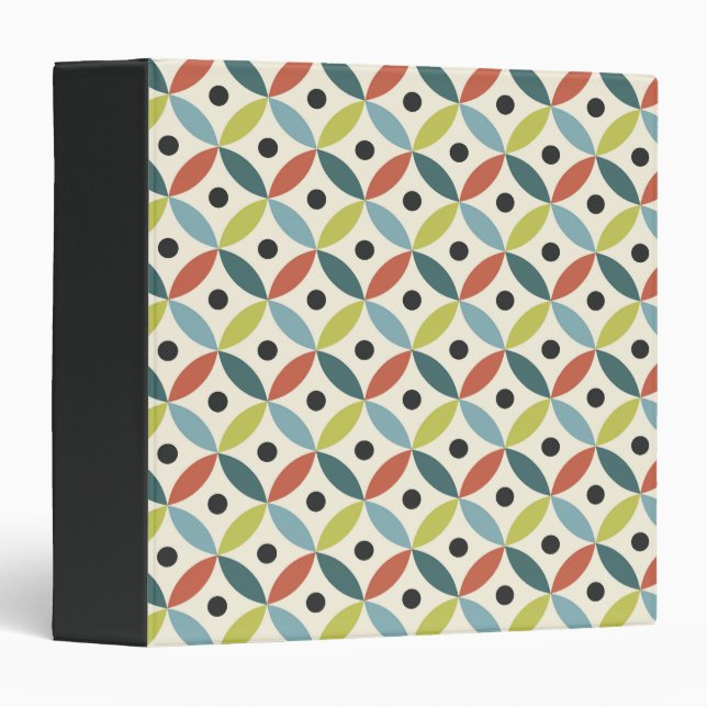 Colourful Mid Century decoration Binder (Front/Spine)