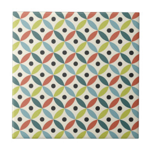 Colourful Mid Century decoration Tile