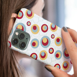 Colourful Mid Century Leopard Spots Retro Pattern iPhone 16 Case