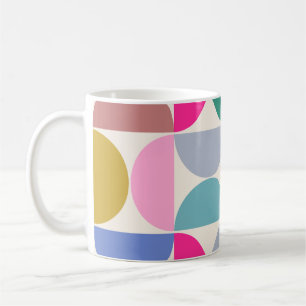 Colourful Mid Century Modern Abstract Pattern Coffee Mug