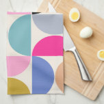 Colourful Mid Century Modern Abstract Pattern Kitchen Towel<br><div class="desc">Mid century modern pattern – abstract geometric shapes – colourful minimalist pattern.</div>