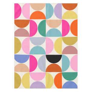 Colourful Mid Century Modern Abstract Pattern Tablecloth