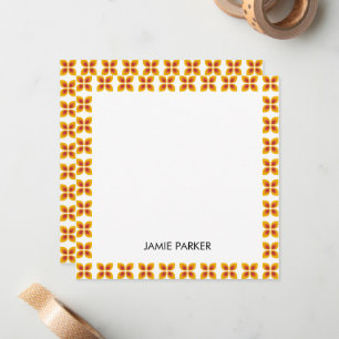 Colourful Mid Century Modern Personalized Name Card