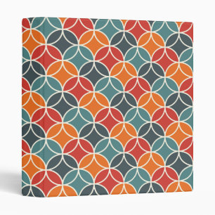 Colourful Mid-Century Modern Style Pattern Binder