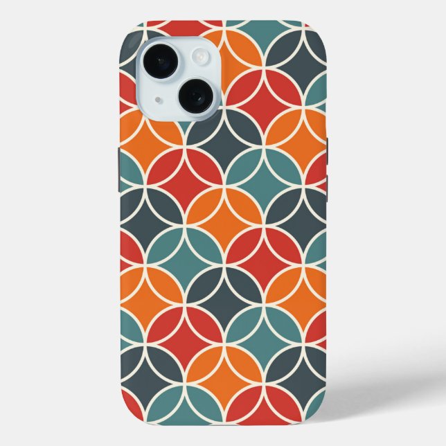 Colourful Mid-Century Modern Style Pattern Case-Mate iPhone Case (Back)