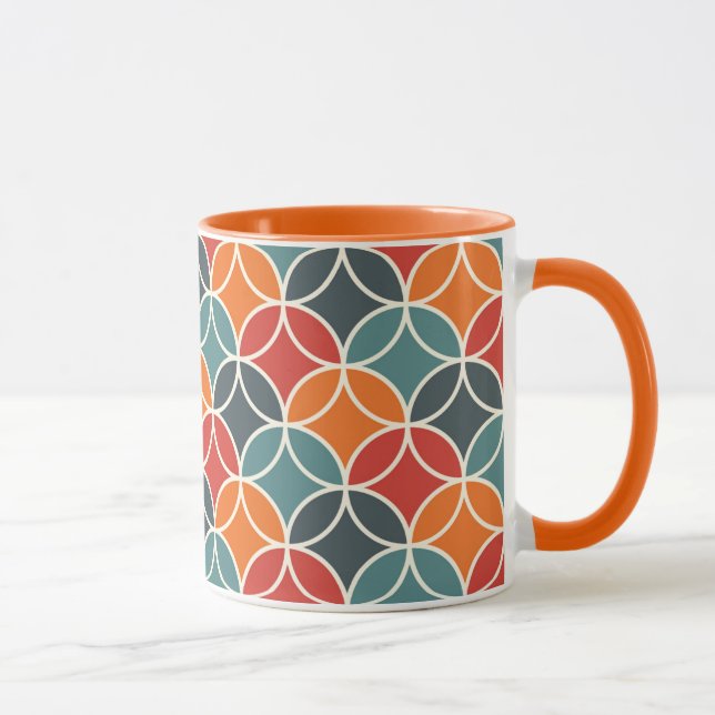 Colourful Mid-Century Modern Style Pattern Mug (Right)