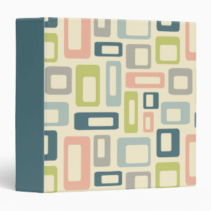 Colourful Mid Century style shapes Binder