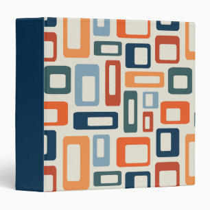 Colourful Mid Century style shapes Binder