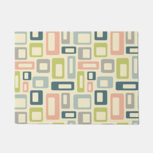 Colourful Mid Century style shapes Doormat