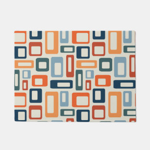 Colourful Mid Century style shapes Doormat