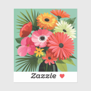 Colourful Midcentury Daisy Flower Bouquet