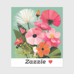 Colourful Midcentury Modern Wildflower Bouquet