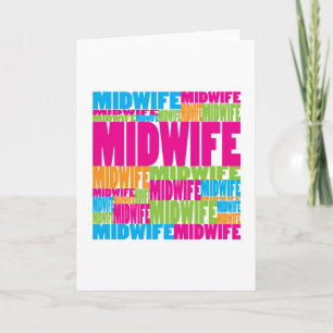 Colourful Midwife Card