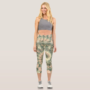 Colourful Military Camouflage Capri Leggings