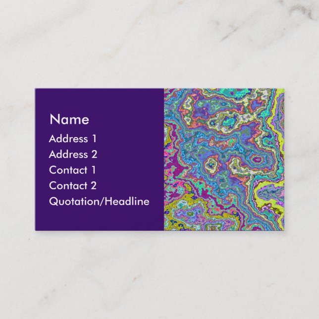 Colourful Mineral Business Card (Front)