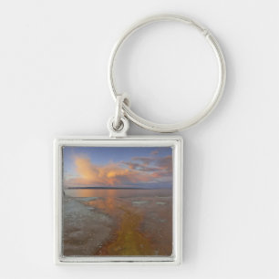Colourful mineral deposits emit from Black Pool 2 Keychain